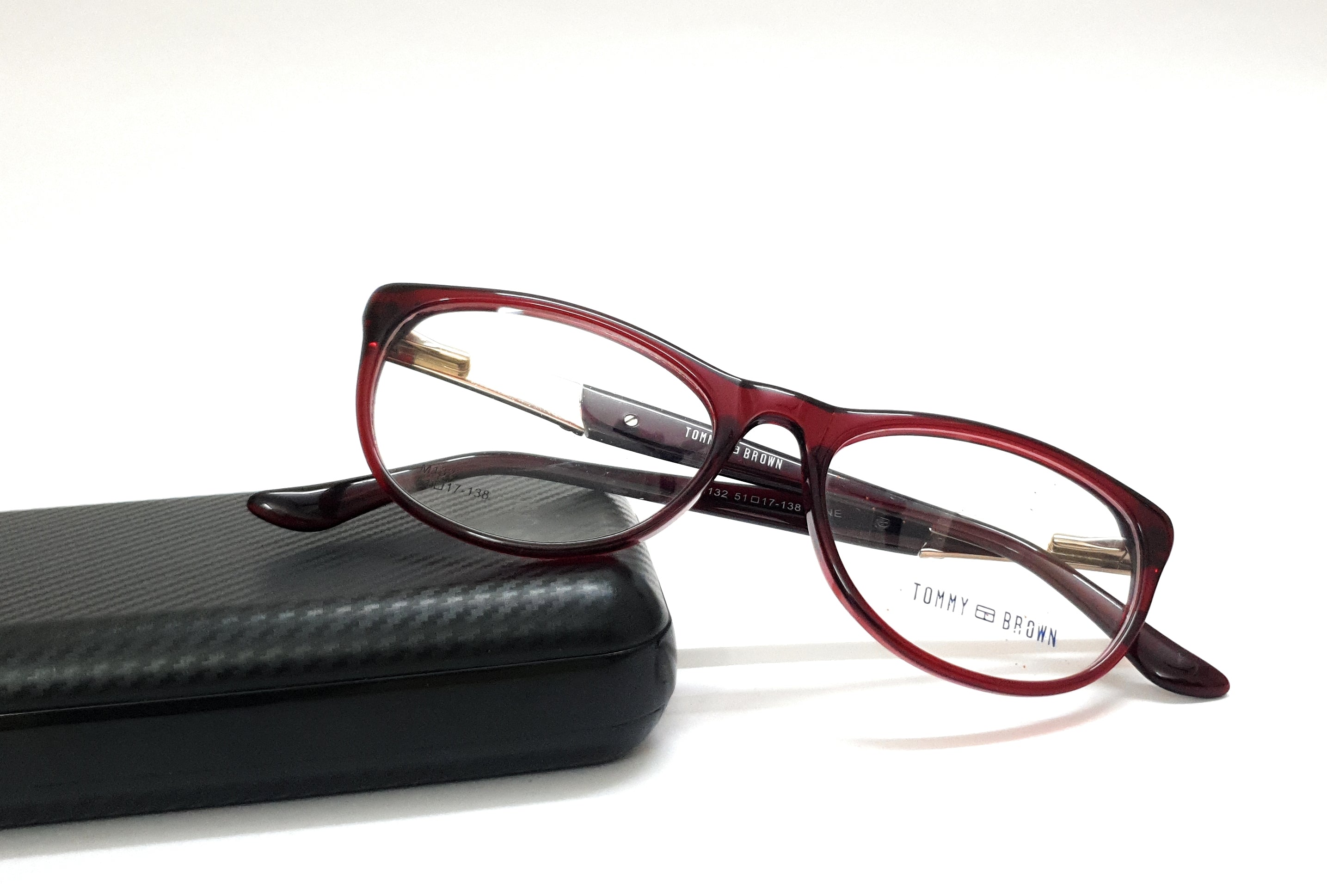 Tommy Brown Cateye Eyeglasses HT132 Wine Spectacle