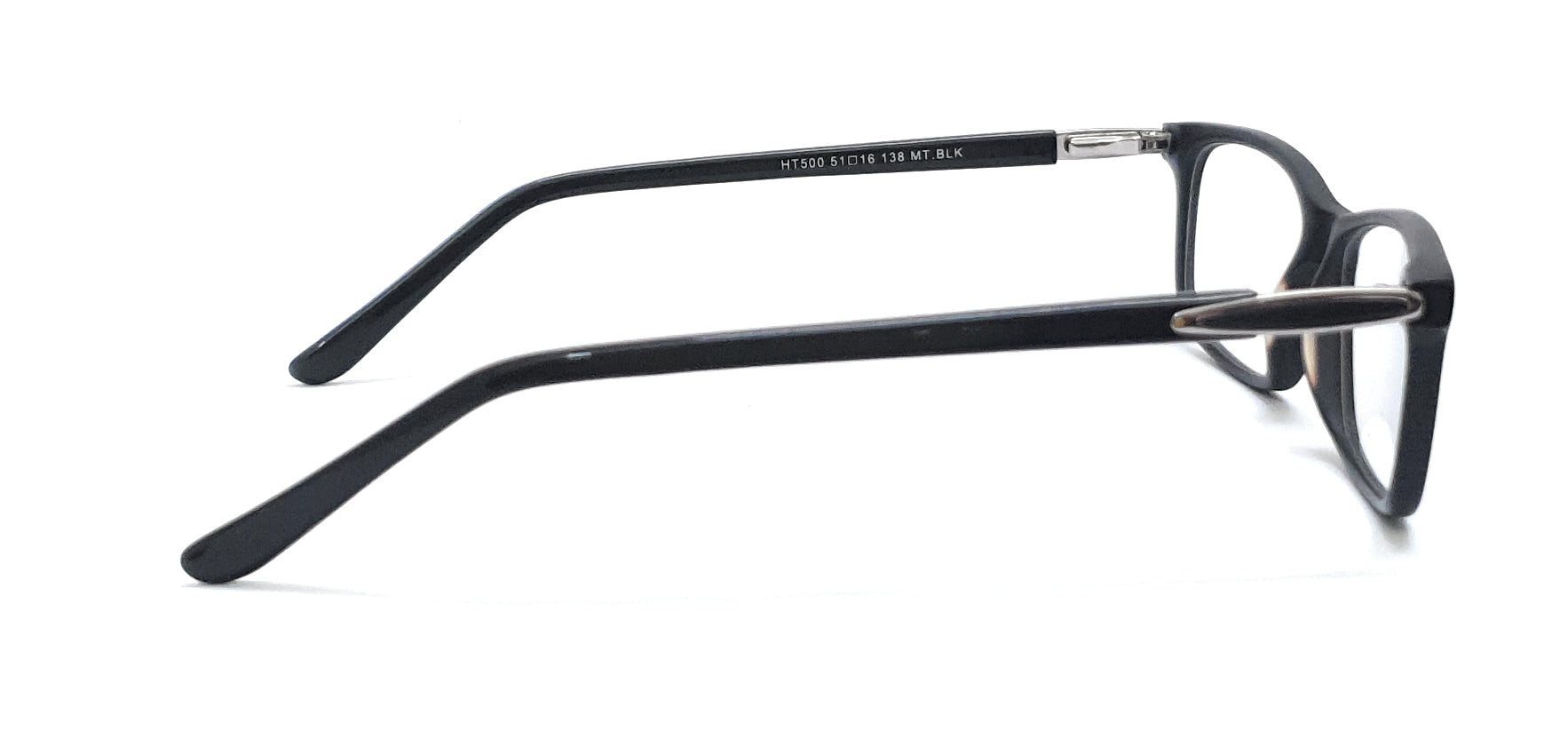 Tommy Brown Eyeglasses Rectangle Spectacle HT500 Black Matte