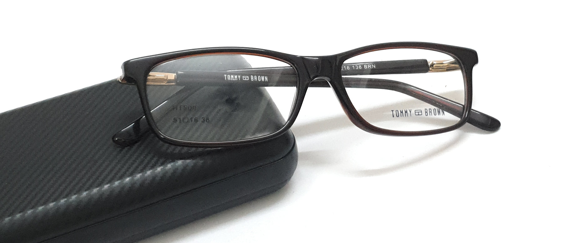 Tommy Brown Eyeglasses Rectangle Spectacle HT500 Brown