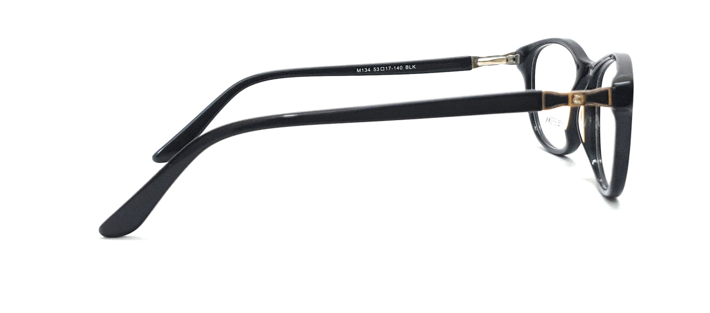 Tommy Brown Styles Eyeglasses M134 Black Spectacle