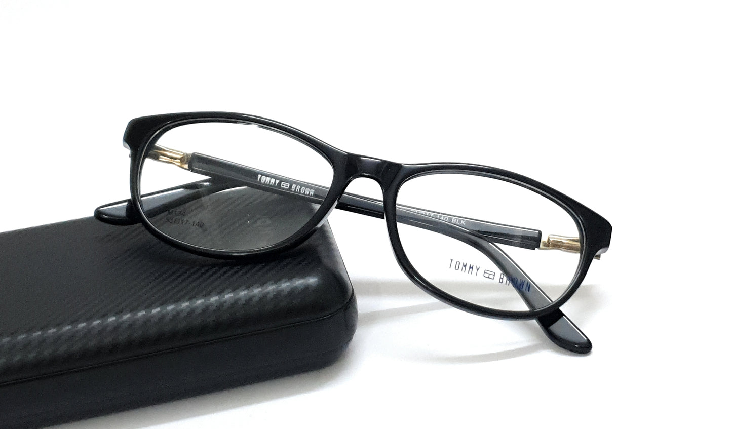 Tommy Brown Styles Eyeglasses M134 Black Spectacle