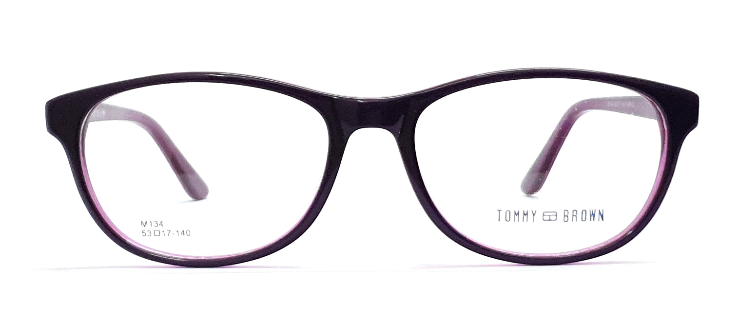 Tommy Brown Styles Eyeglasses M134 Purple Spectacle