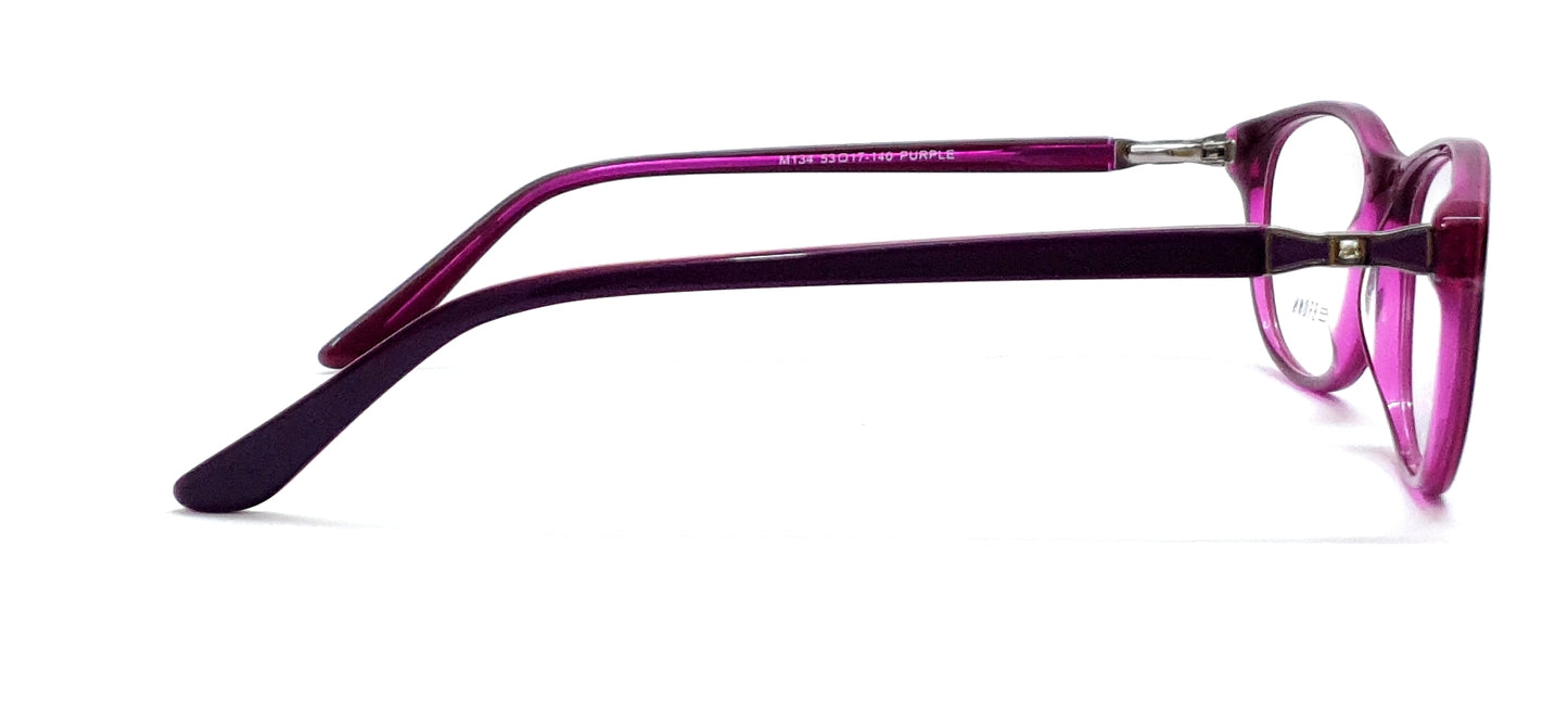 Tommy Brown Styles Eyeglasses M134 Purple Spectacle