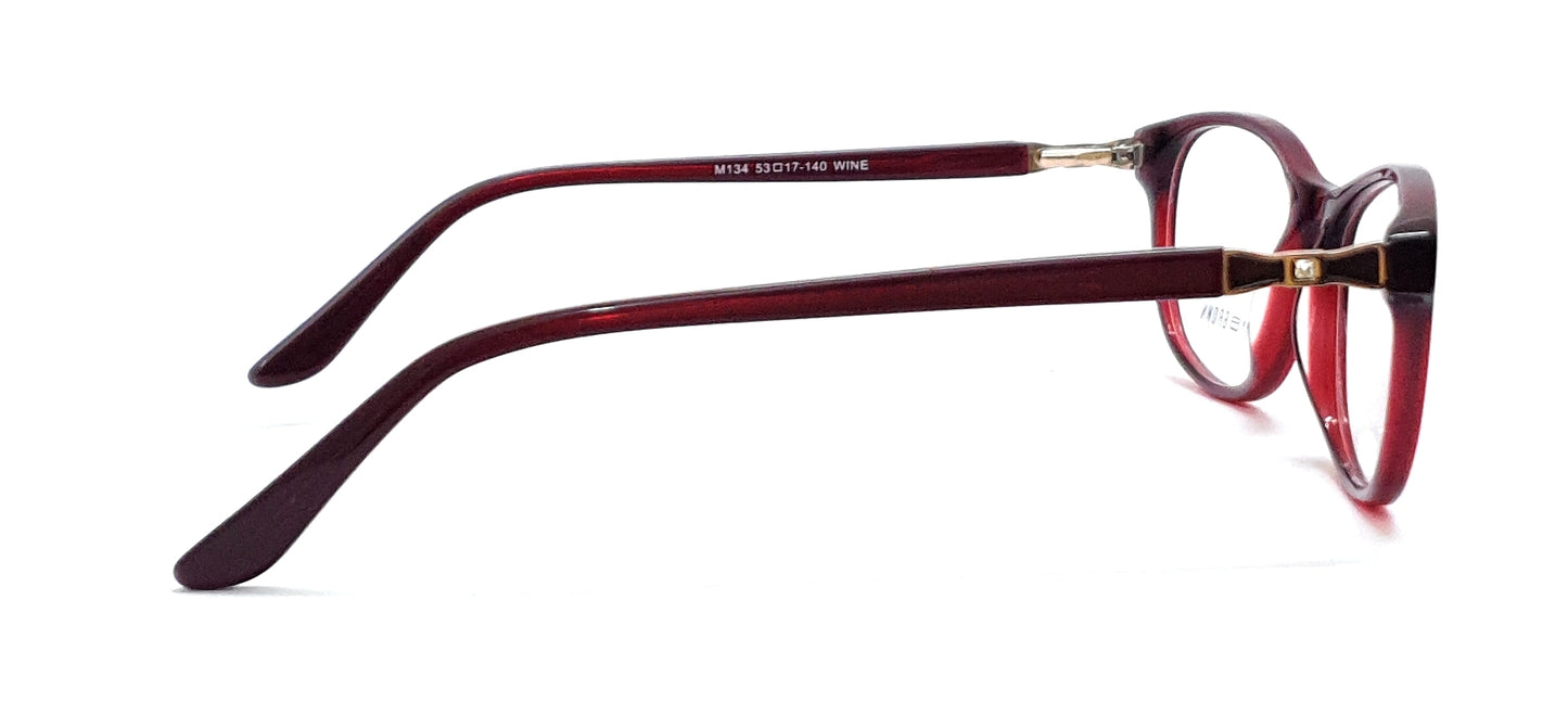 Tommy Brown Styles Eyeglasses M134 Wine Spectacle