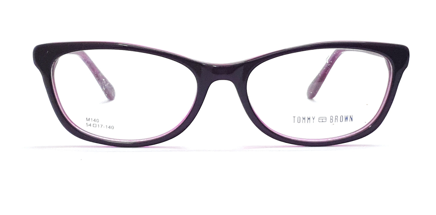 Tommy Brown Styles Eyeglasses M140 Purple Spectacle