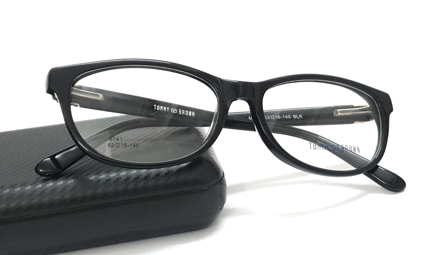 Tommy Brown Fashionable Eyeglasses M141 Black Spectacle