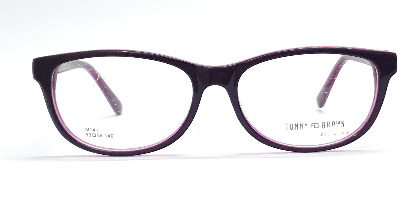 Tommy Brown Fashionable Eyeglasses M141 Purple Spectacle