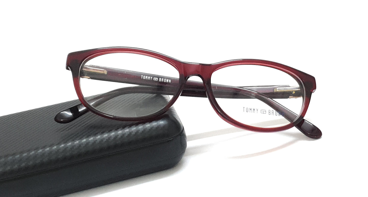 Tommy Brown Fashionable Eyeglasses M141 Wine Spectacle