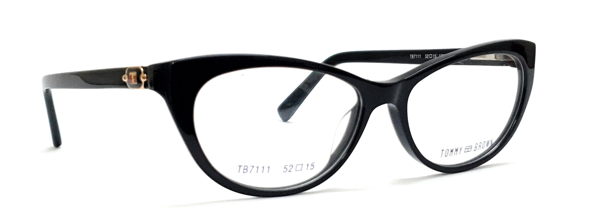 Tommy Brown Cateye Eyeglasses TB7111 Black