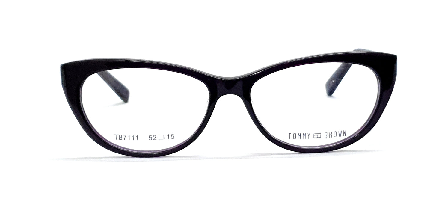 Tommy Brown Cateye Eyeglasses TB7111 Dark Purple
