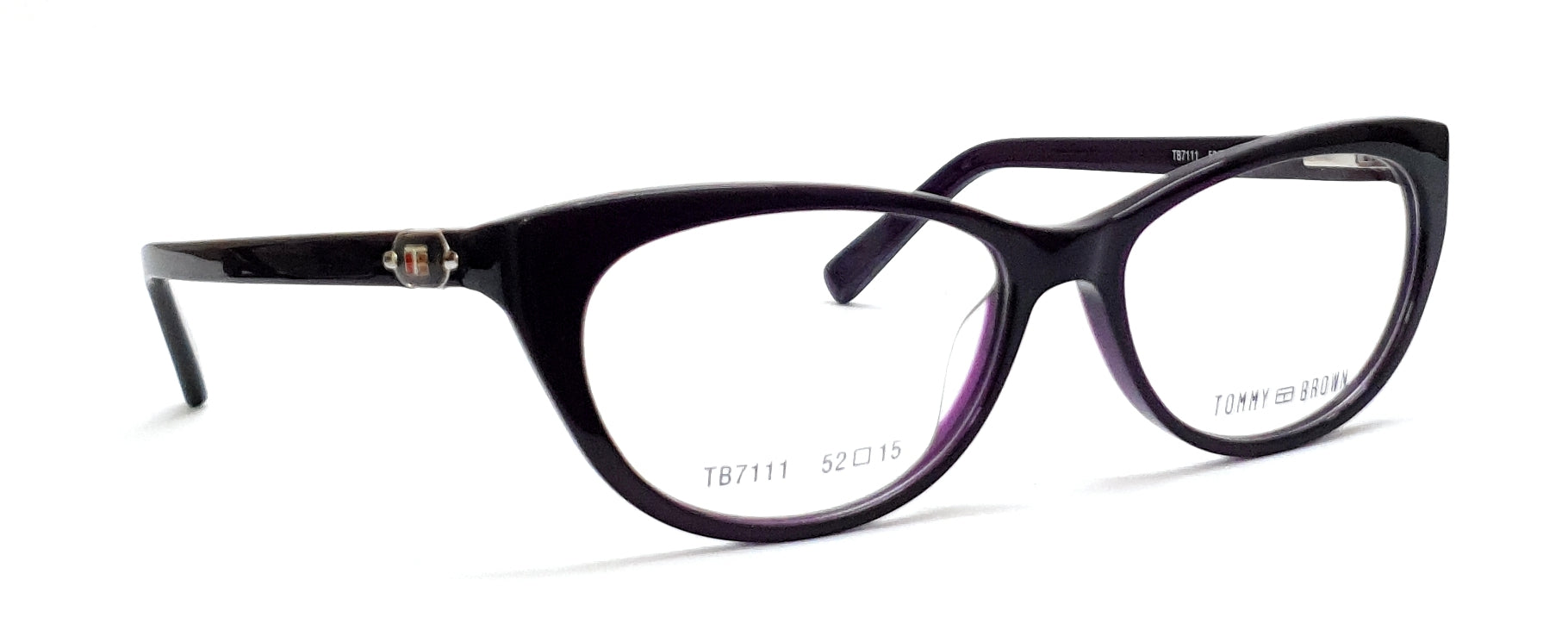 Tommy Brown Cateye Eyeglasses TB7111 Dark Purple