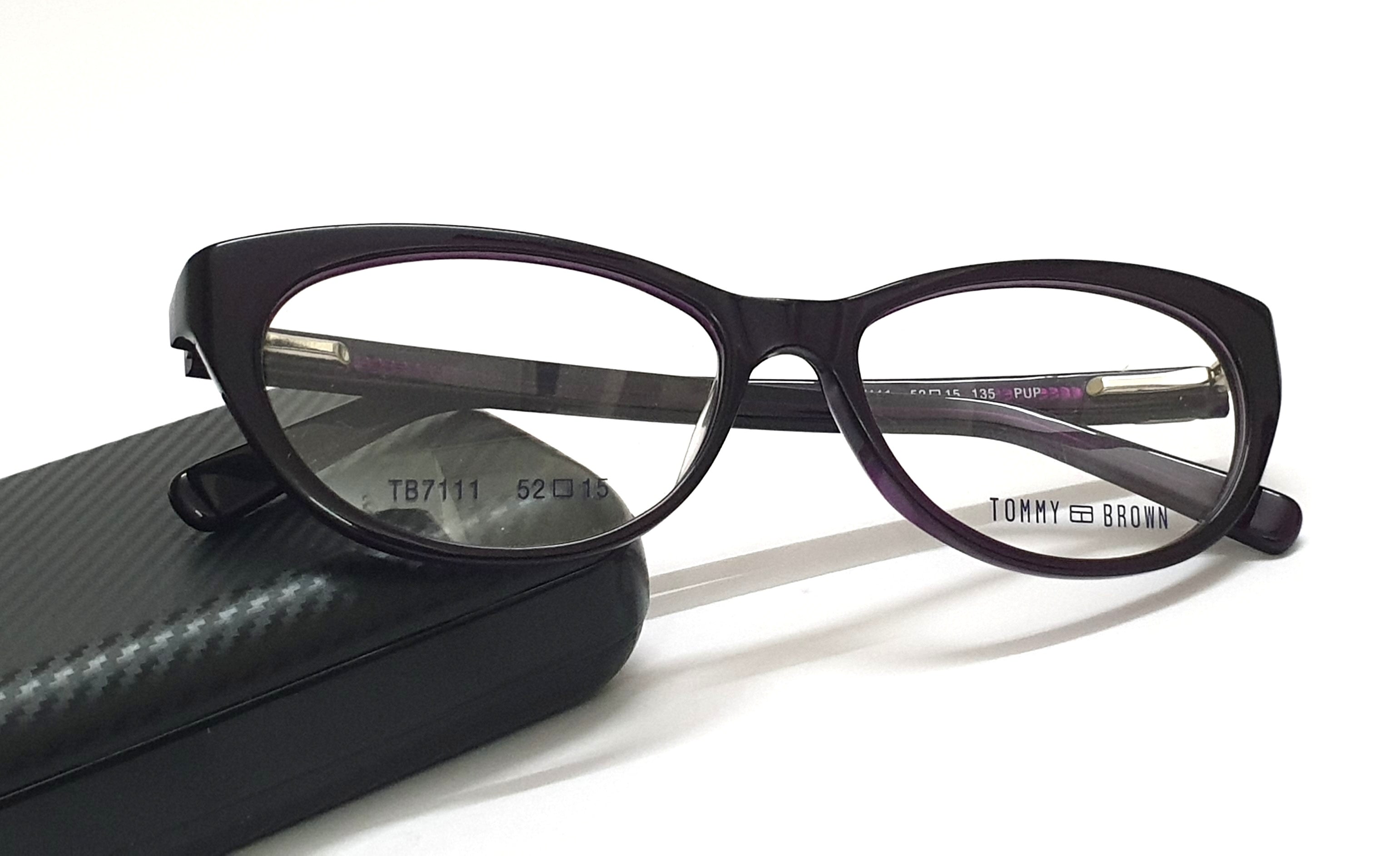 Tommy Brown Cateye Eyeglasses TB7111 Dark Purple