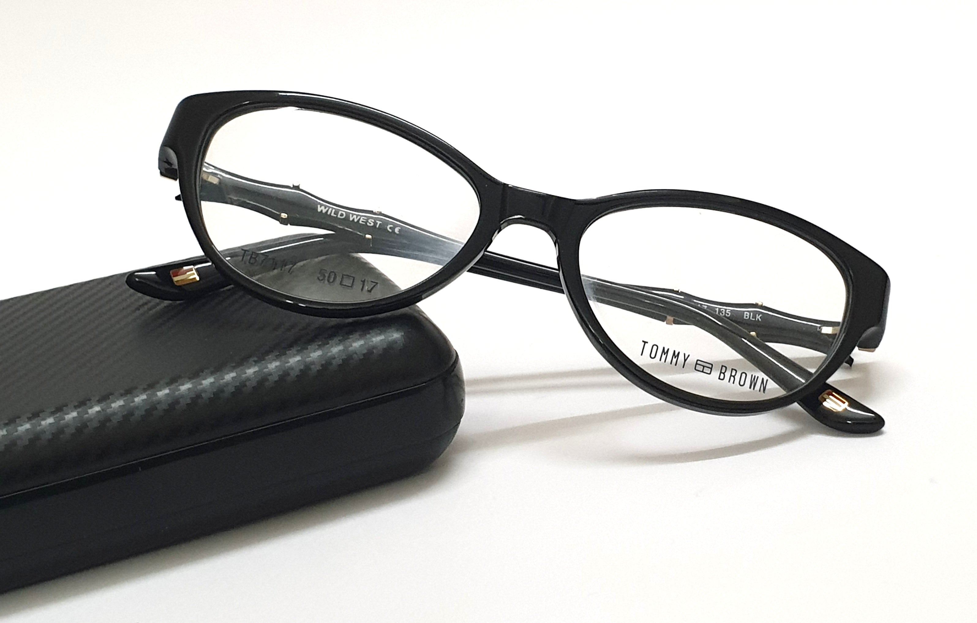 Tommy Brown Cateye Eyeglasses TB7117 Black