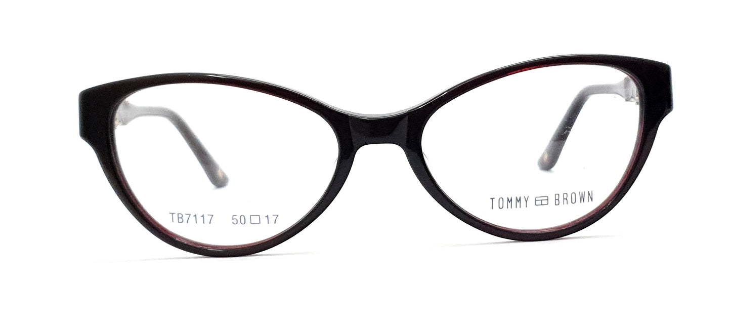 Tommy Brown Cateye Eyeglasses TB7117 Brown