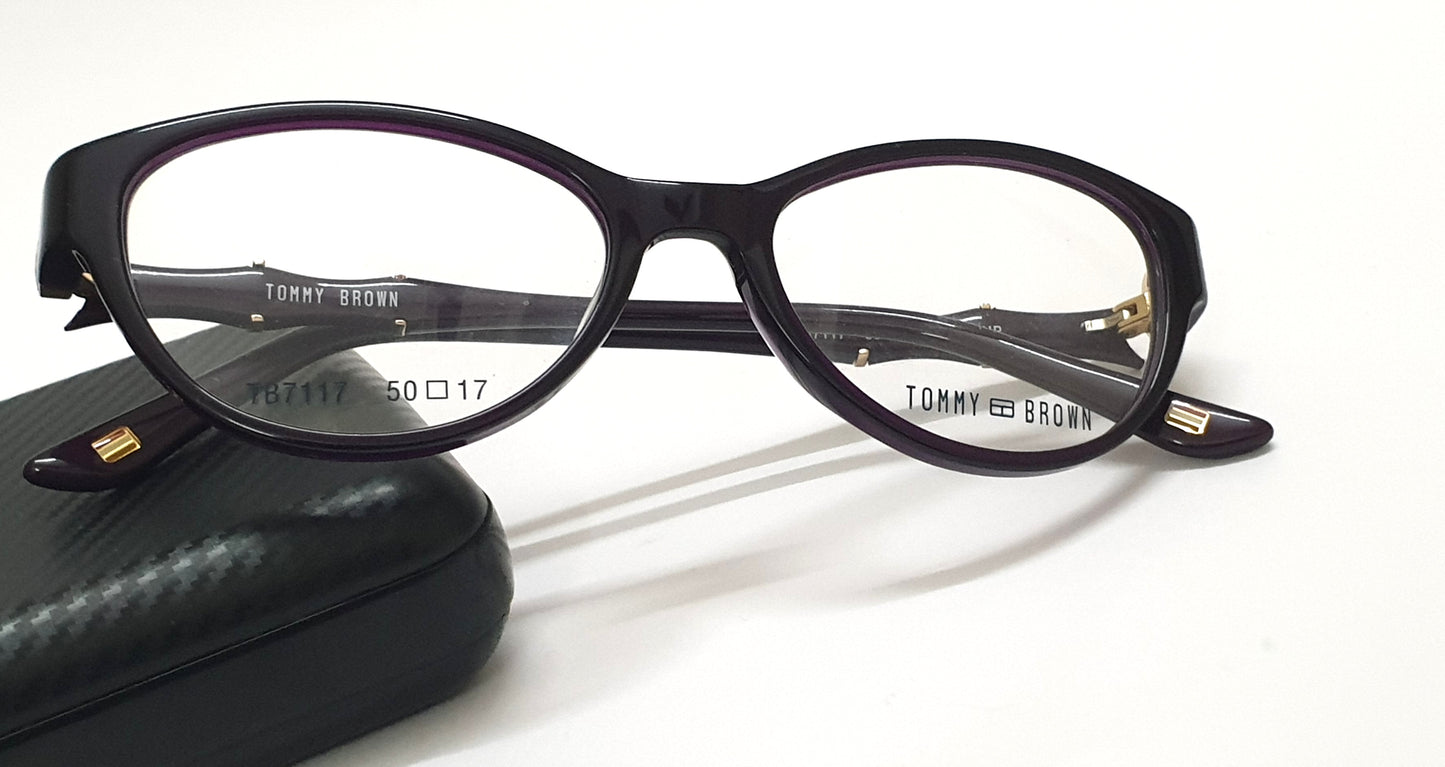 Tommy Brown Cateye Eyeglasses TB7117 Dark Purple