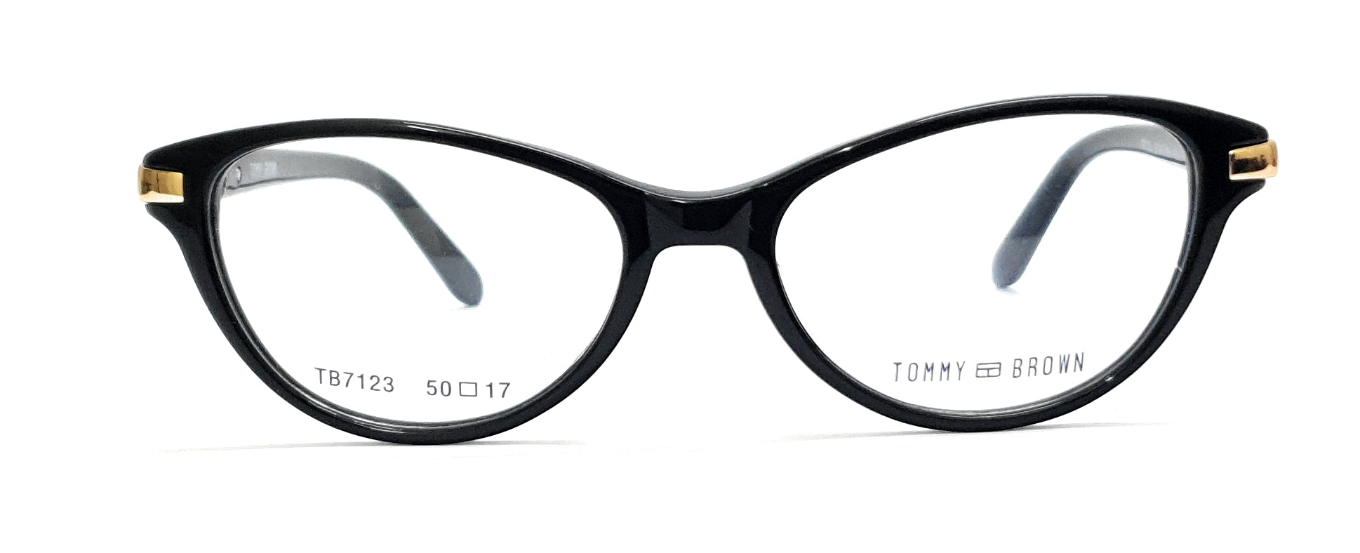 Tommy Brown Cateye Eyeglasses TB7123 Black