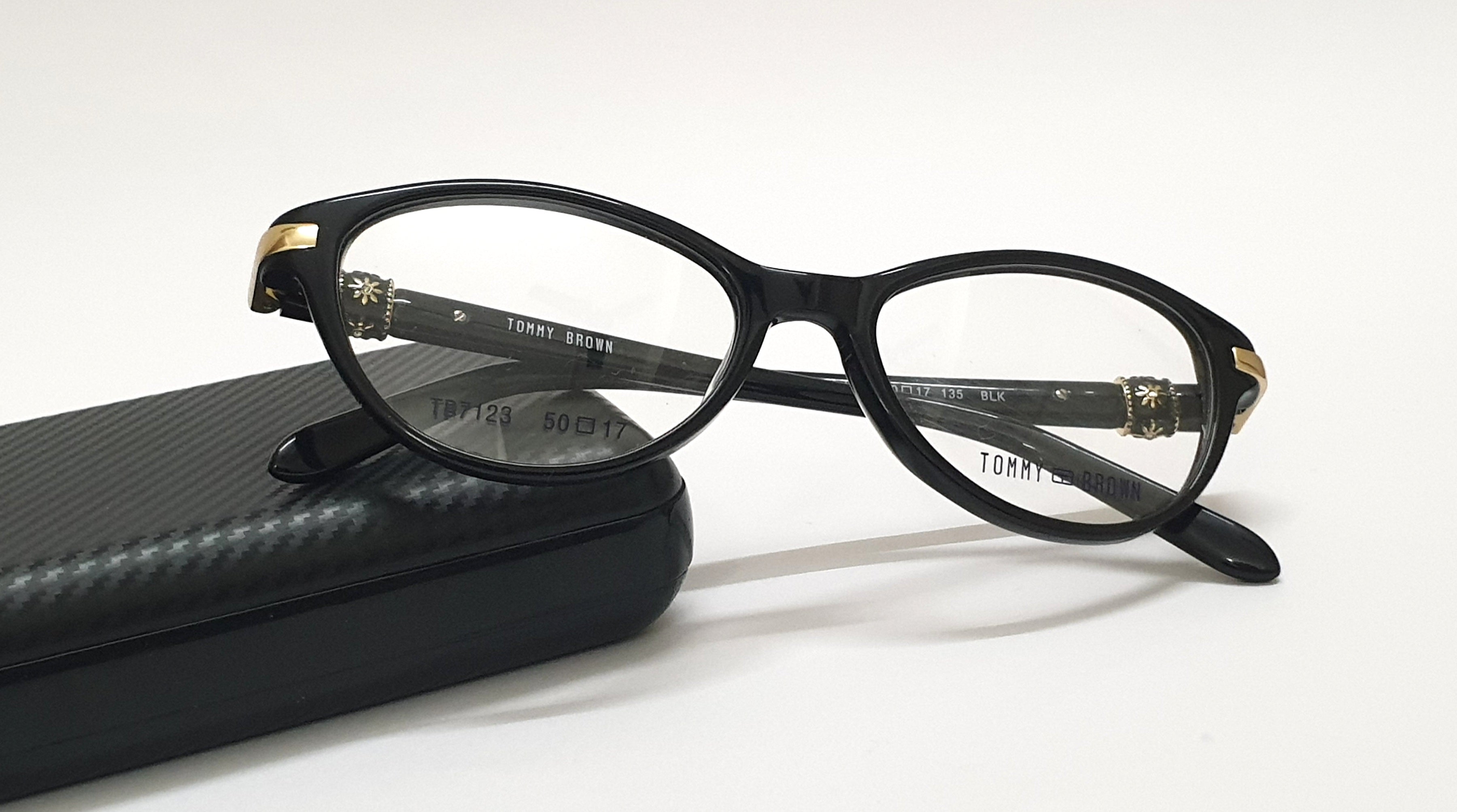 Tommy Brown Cateye Eyeglasses TB7123 Black