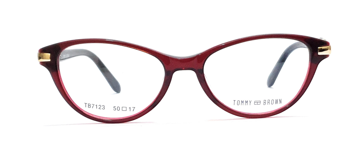 Tommy Brown Cateye Eyeglasses TB7123 Brown