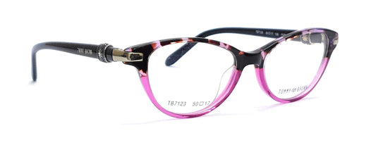 Tommy Brown Cateye Eyeglasses TB7123 Multi-Purple