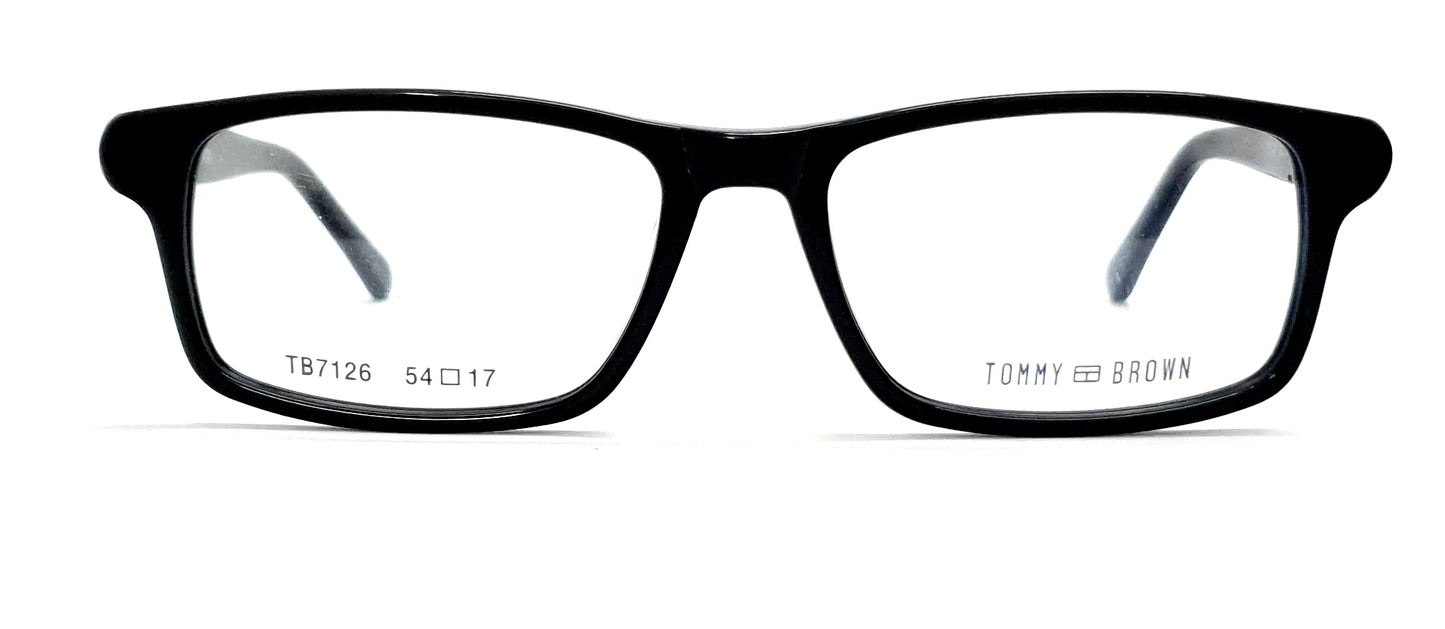Rectangle Tommy Brown Eyeglasses TB7126 Black