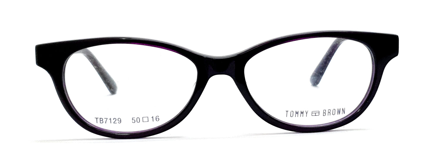 Tommy Brown Fashionable Cateye Spectacle TB7129 Purple Tint