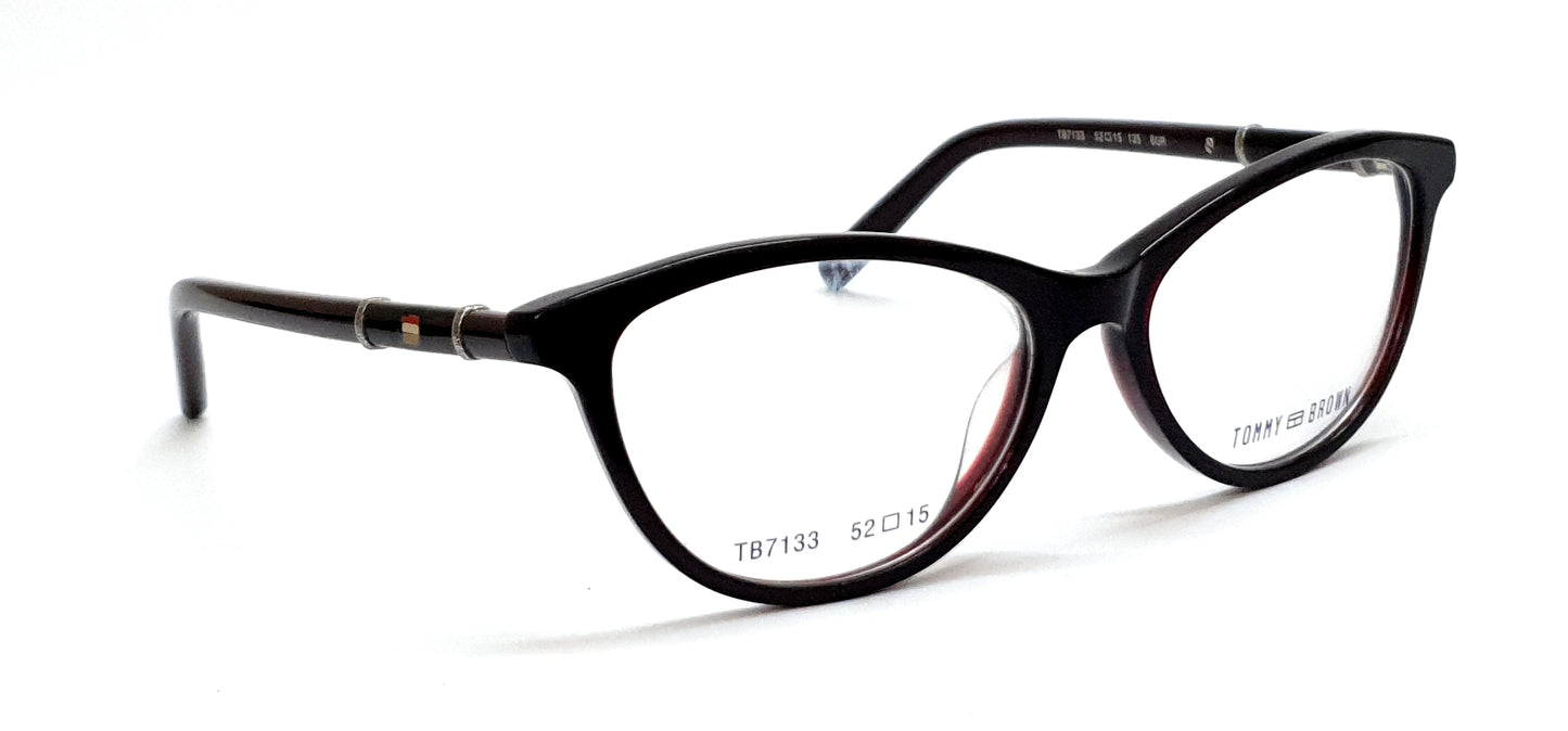 Tommy Brown Fashionable Cateye Spectacle TB7133 Burgundy