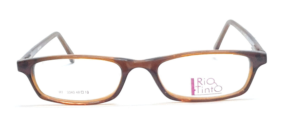Rio Tinto KIDS Rectangle Eyeglasses RT-3340 Brown Spectacle