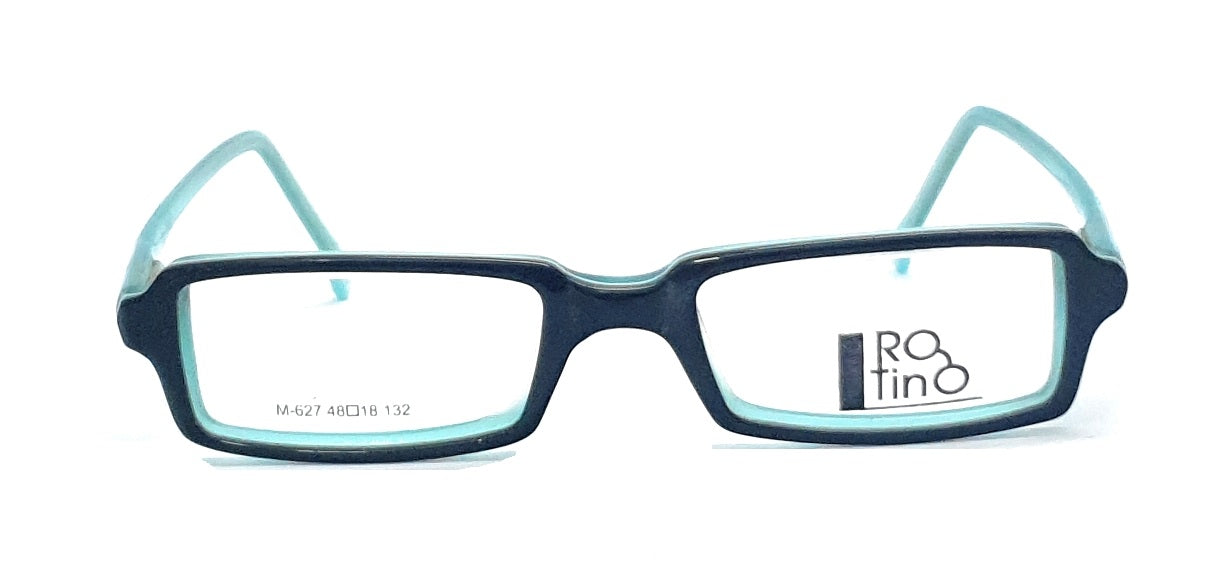 Rio Tinto KIDS Rectangle Eyeglasses M-627 Black-Blue Spectacle