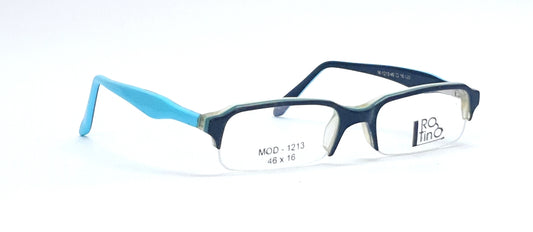 Rio Tino KIDS Rectangle Eyeglasses Mod-1213 Black-Blue Spectacle