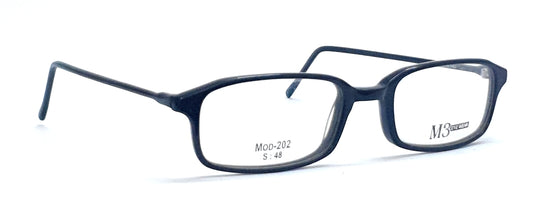 M3 Eyewear KIDS Rectangle Eyeglasses Mod-202 Black Spectacle