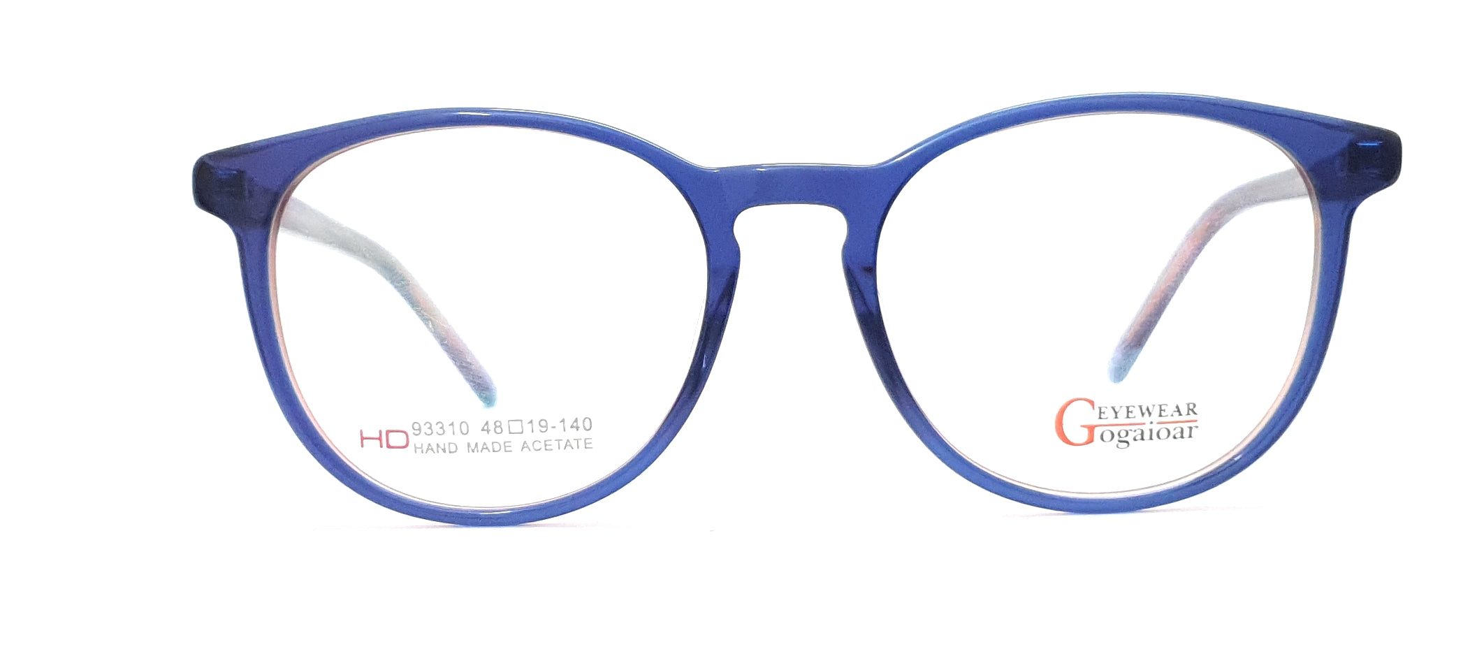 Round Eyeglasses Spectacle HD93310 with Power ANTI-GLARE-Reflective Glasses Blue VS-018