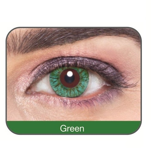 Affaires Color Yearly Contact Lenses One Tone Green Color ( 2pcs in Pack )