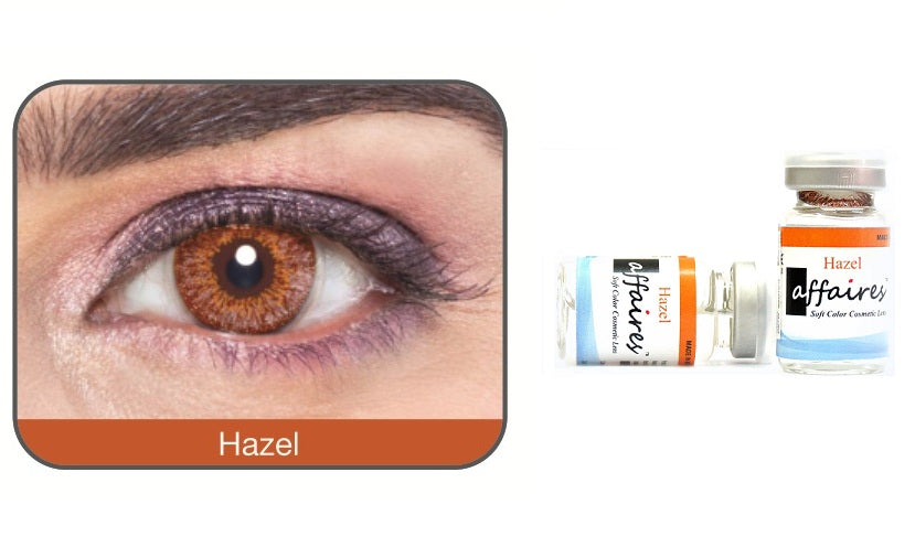 Affaires Color Yearly Contact Lenses Three Tone Hazel Color ( 2pcs in Pack )
