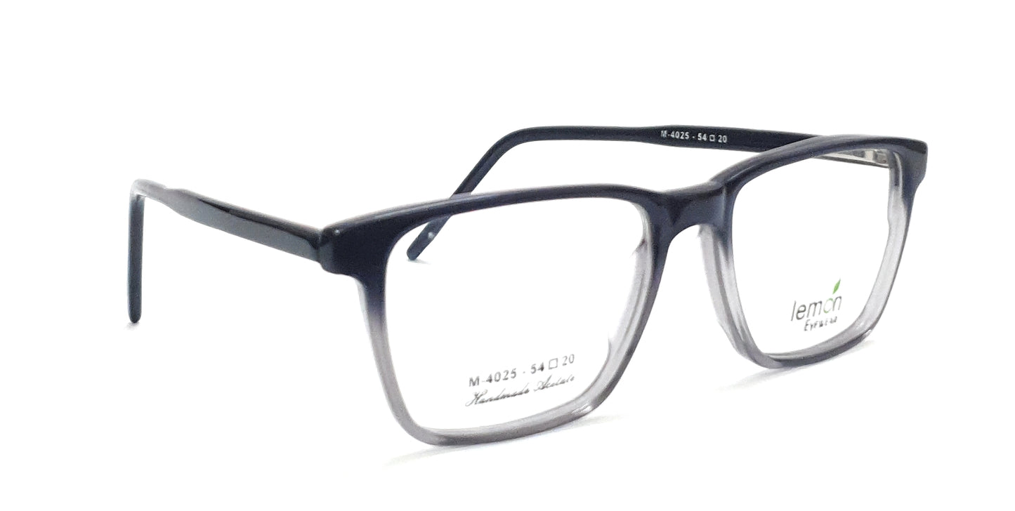 Rectangle Eyeglasses Spectacle M-4025 with Power ANTI-GLARE-Reflective Glasses Gradual black VS-007