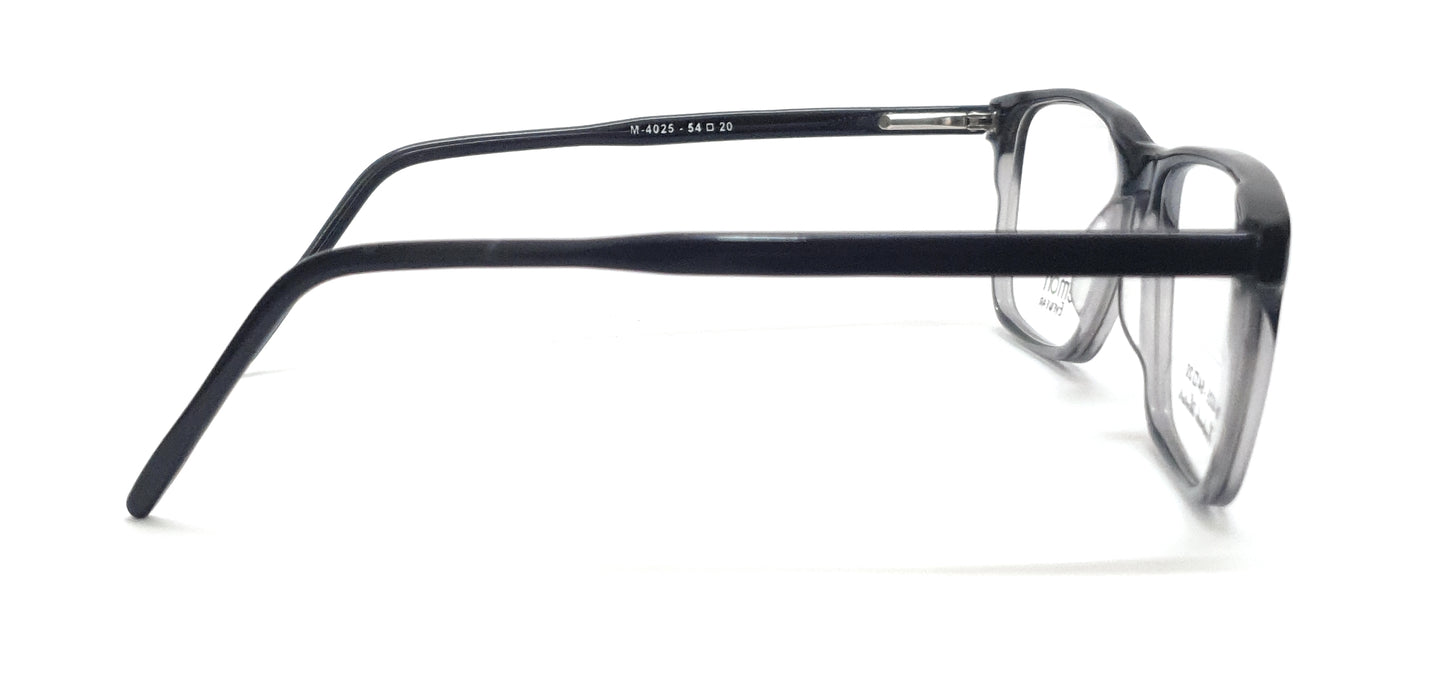 Rectangle Eyeglasses Spectacle M-4025 with Power ANTI-GLARE-Reflective Glasses Gradual black VS-007