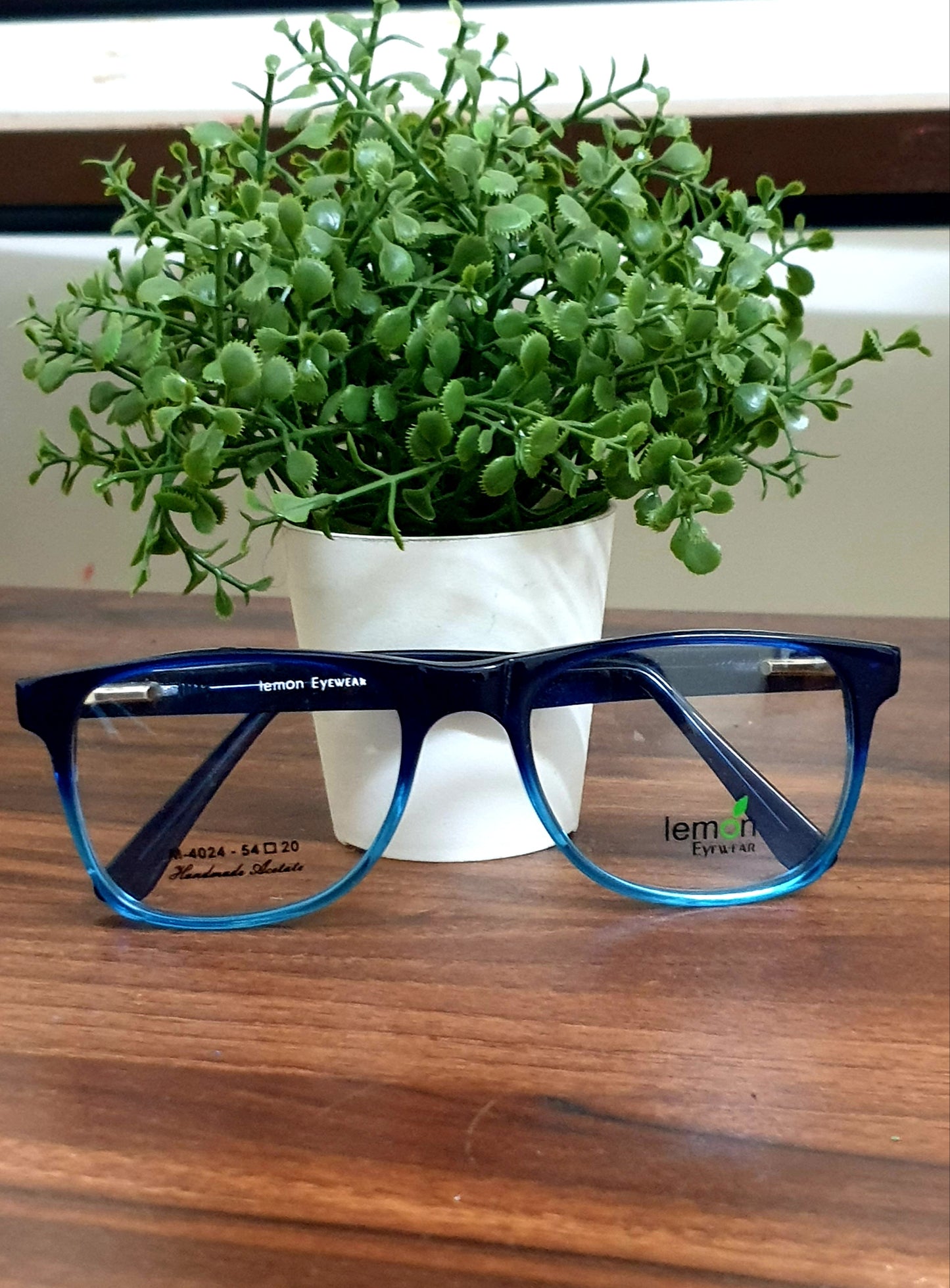 Rectangle Eyeglasses Spectacle M-4025 with Power ANTI-GLARE-Reflective Glasses Gradual blue VS-009