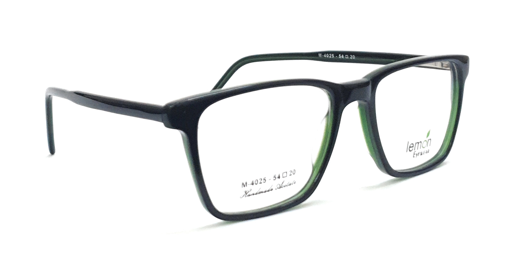 Rectangle Eyeglasses Spectacle M-4025 with Power ANTI-GLARE-Reflective Glasses Green VS-006