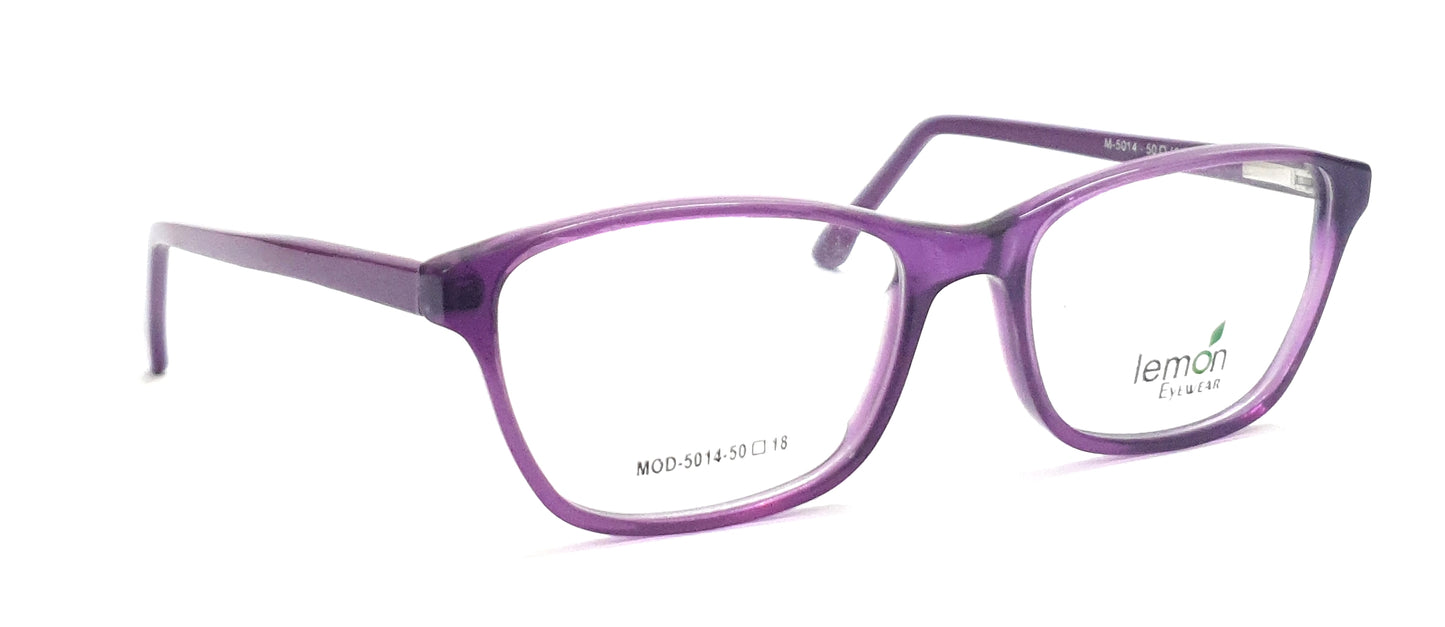 Fashionable Eyeglasses Spectacle MOD-5014 with Power ANTI-GLARE-Reflective Glasses Purple VS-008