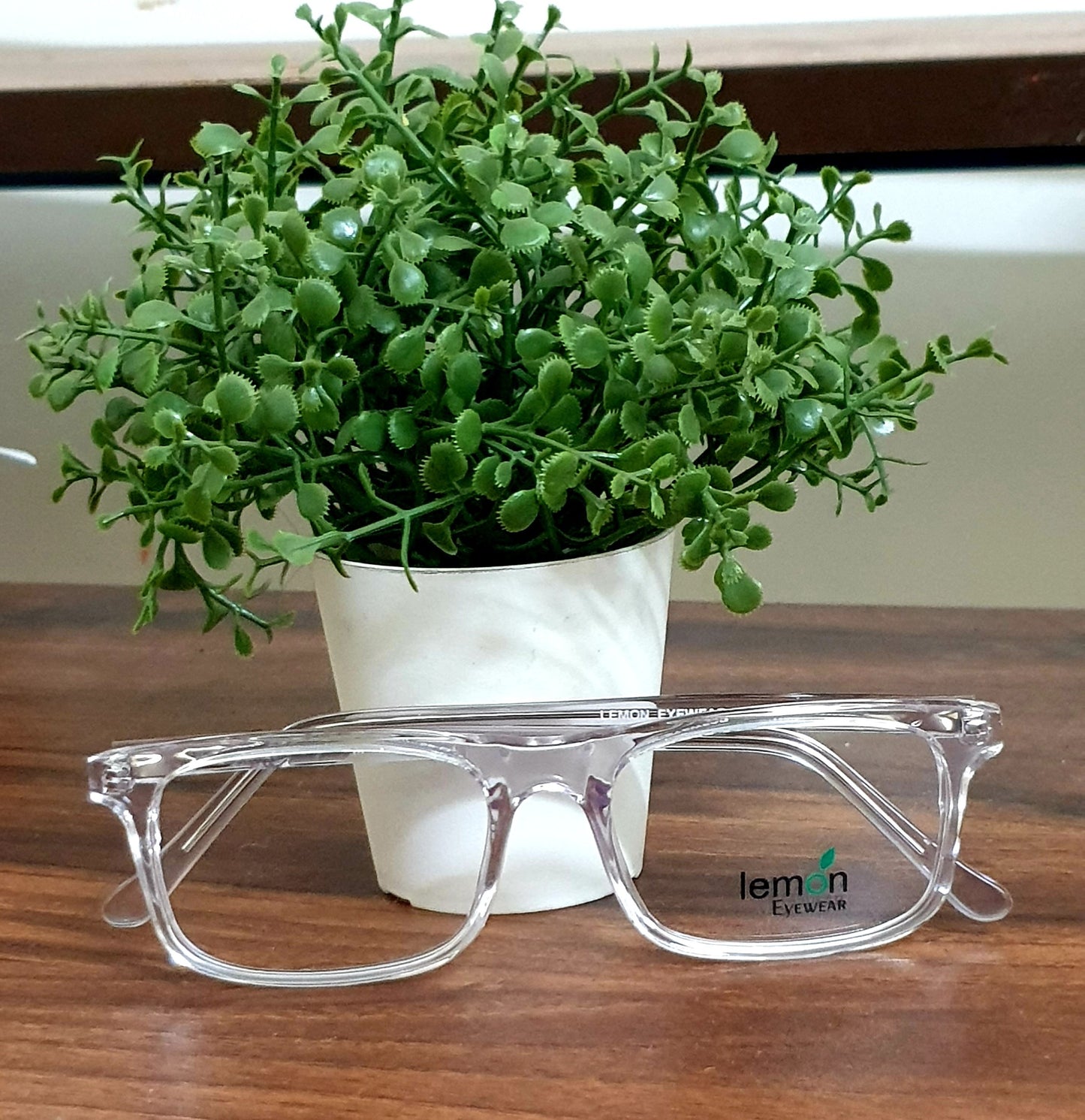 Rectangle Eyeglasses Spectacle M-1002 with Power ANTI-GLARE-Reflective Glasses Transparent VS-012