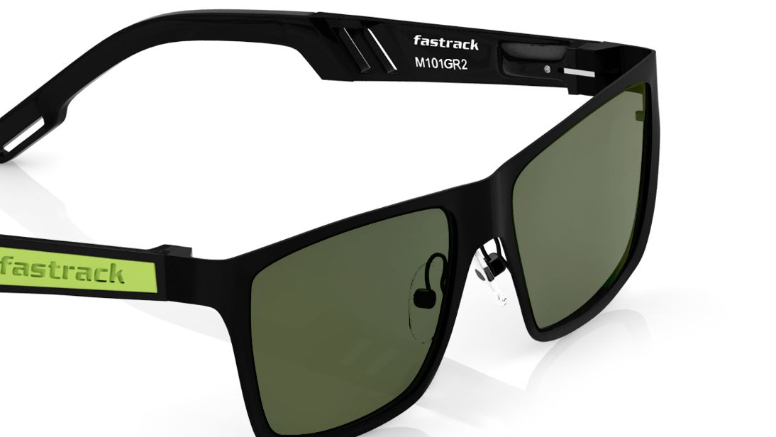 Fastrack Wayfarer Men Sunglasses BLack Frame M101GR2