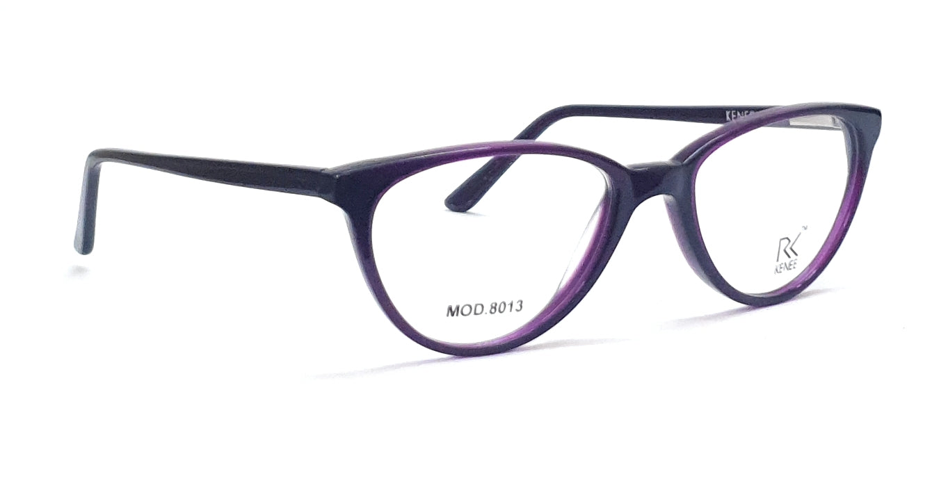 Cateye Eyeglasses RK KENEE MOD 8013 Black with purple tint