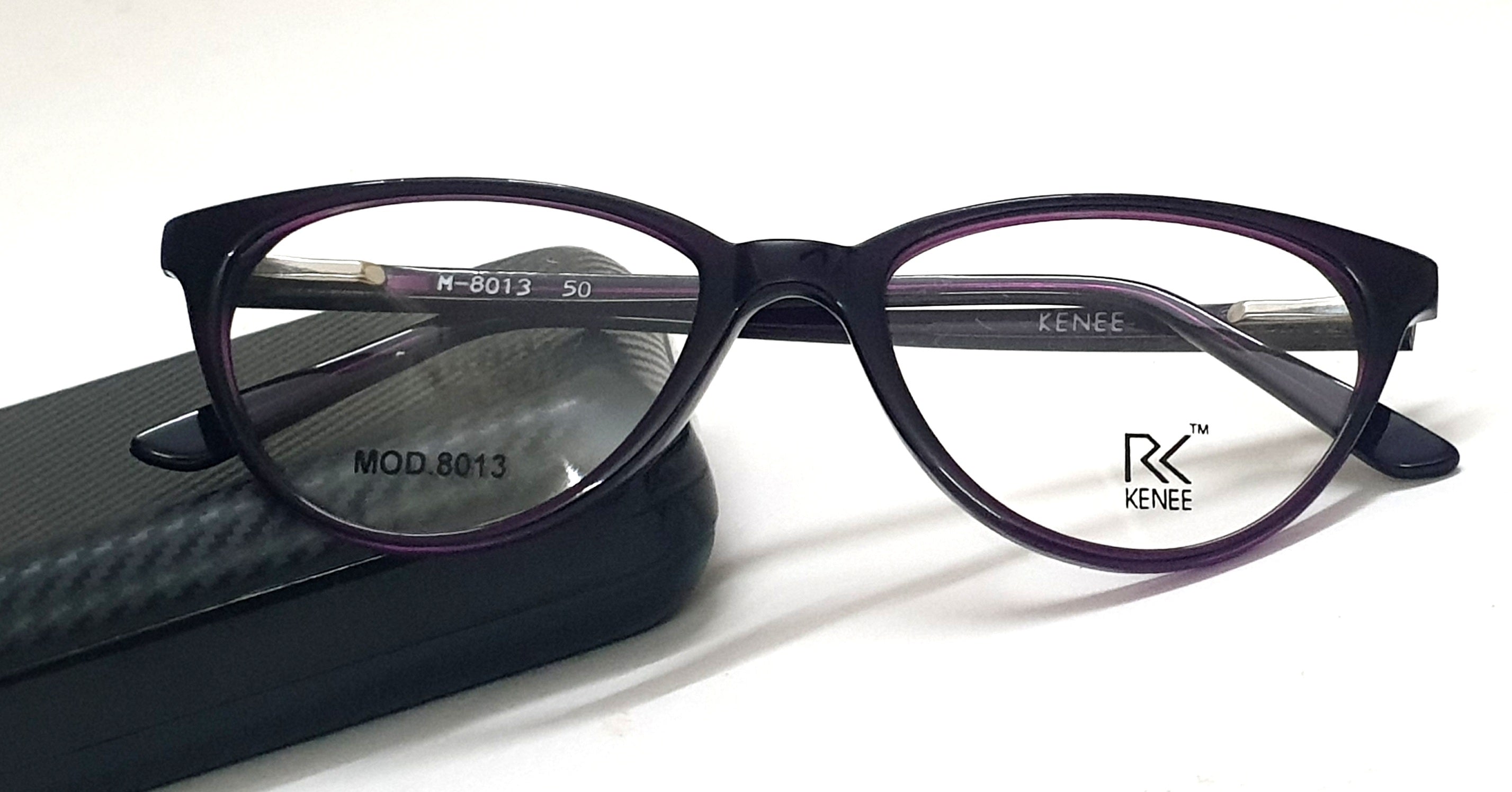 Cateye Eyeglasses RK KENEE MOD 8013 Black with purple tint