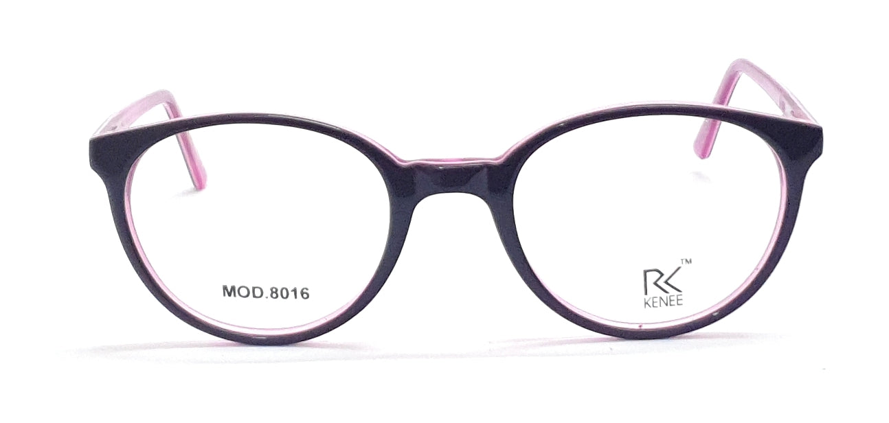 Round Eyeglasses RK KENEE MOD 8016 Black-Pink