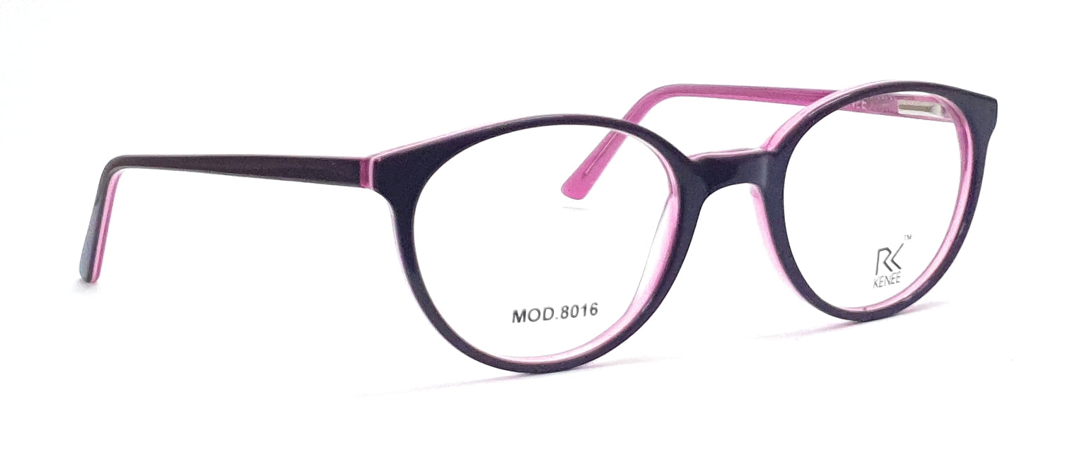 Round Eyeglasses RK KENEE MOD 8016 Black-Pink