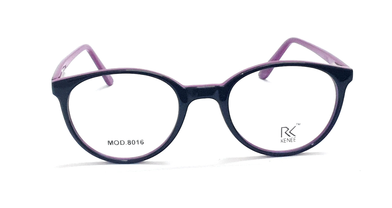 Round Eyeglasses RK KENEE MOD 8016 Black-Purple