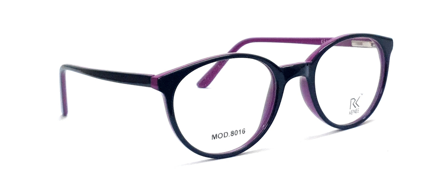 Round Eyeglasses RK KENEE MOD 8016 Black-Purple