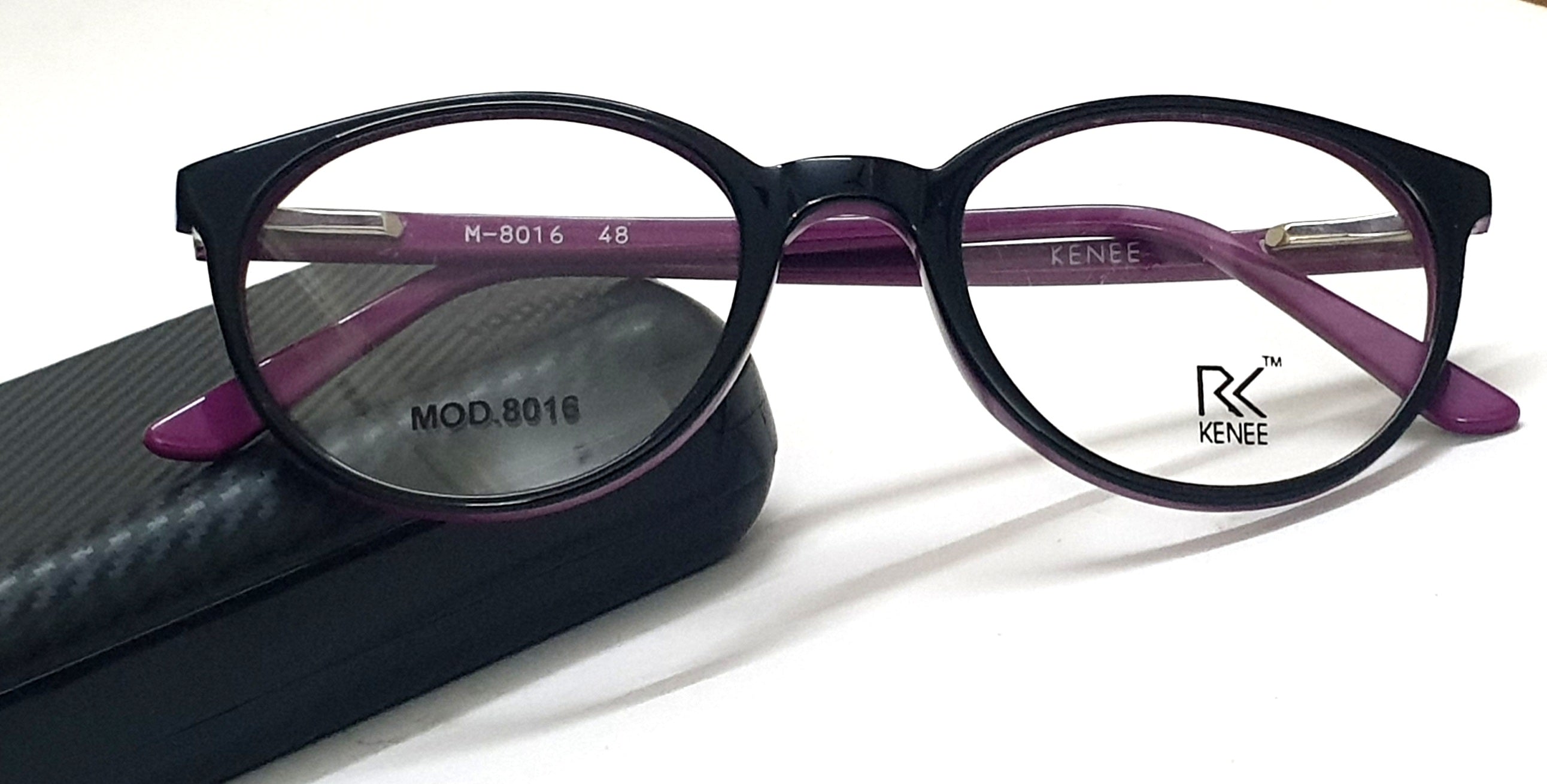 Round Eyeglasses RK KENEE MOD 8016 Black-Purple