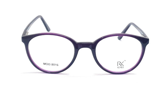 Round Eyeglasses RK KENEE MOD 8016 Black-Purple Tint
