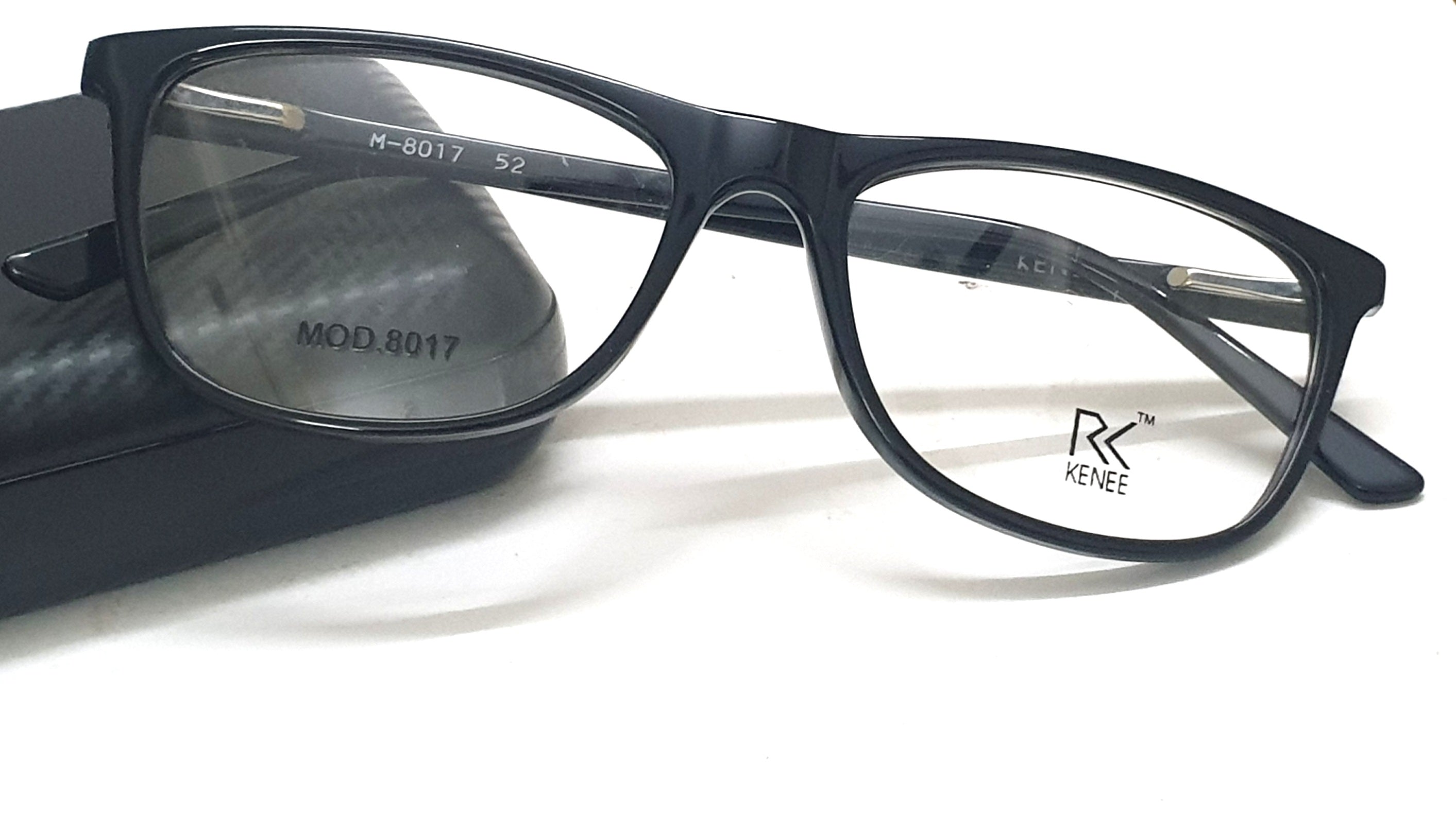 Trendy Rectangle Eyeglasses RK KENEE MOD 8017 Black