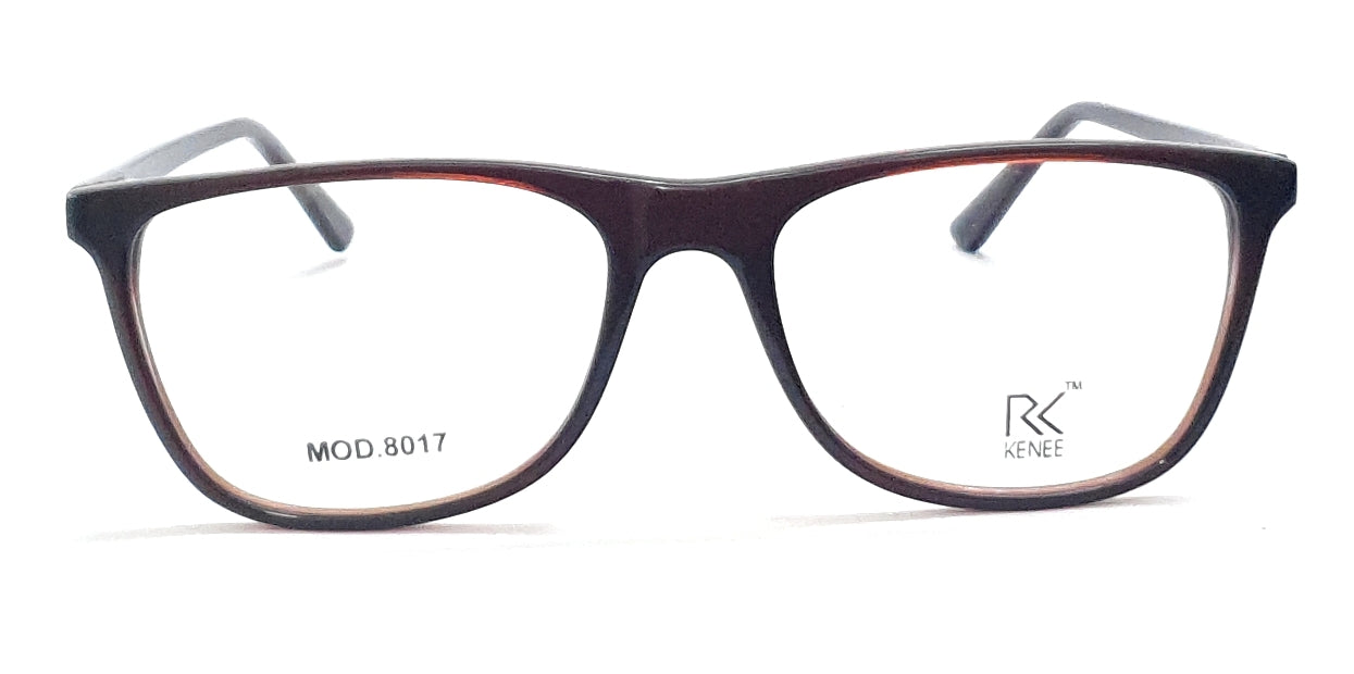 Trendy Rectangle Eyeglasses RK KENEE MOD 8017 Brown